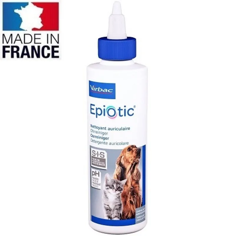 Virbac Epiotic Ear Cleaner - лосион за почистване на уши на кучета и котки - 60мл.