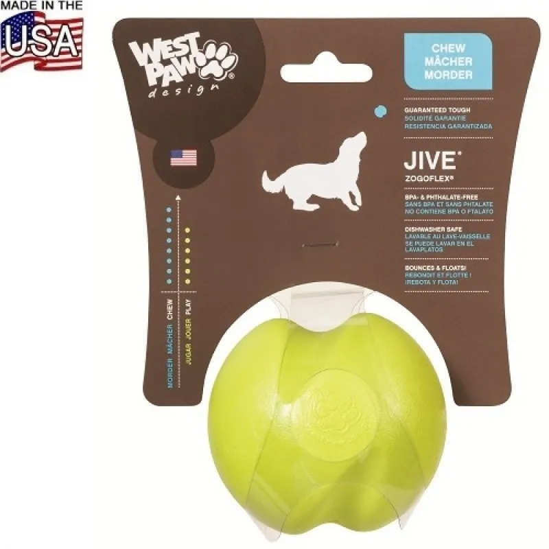 West Paw® Design Jive Dog Ball L /играчка за куче отскачаща топка/-Ø8см