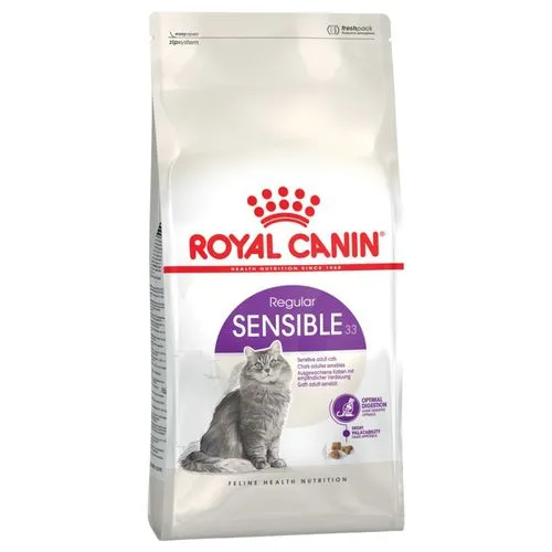 Royal Canin Sensible - суха храна за котки с чувствителна храносмилателна система над 12 месеца - 15кг.