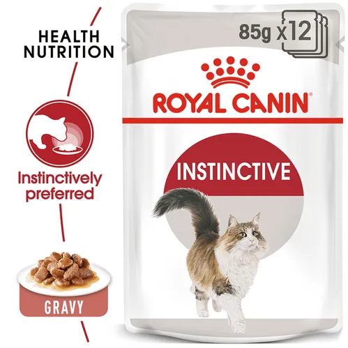 Royal Canin Instinctive in Gravy Pouch - паучове в сос грейви за идеално тегло - 12x85гр.