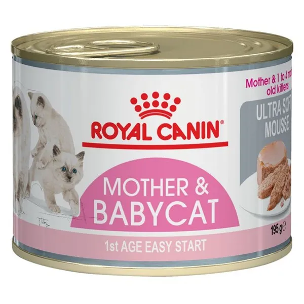 Royal Canin Mother & Babycat - консервирана храна за котета през първата фаза на растеж до 4 месеца - 195гр.