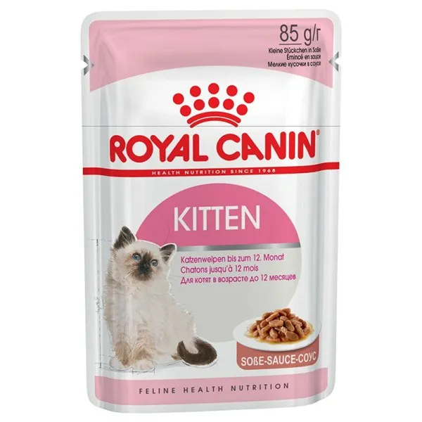 Royal Canin Kitten Loaf Pouch - мокра храна (пастетна текстура) в пауч за подрастващи котенца до 12 месеца - 12x85гр.