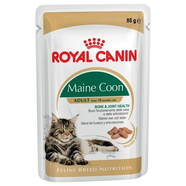 Royal Canin Breed Maine Coon - мокра храна в пауч за котки Мейн Куун в зряла възраст над 12месеца - 12x85гр.