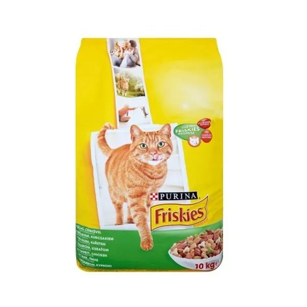 Friskies Cat Adult Rabbit - суха храна за израснали котки над 1г. с месо от заек и зеленчуци - 10кг.