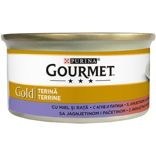 Gourmet Gold Chunks In Pate Lamb&Duck - мокра храна за израснали котки над 1г. хапки в пастет с агнешко месо и патица - 85гр.