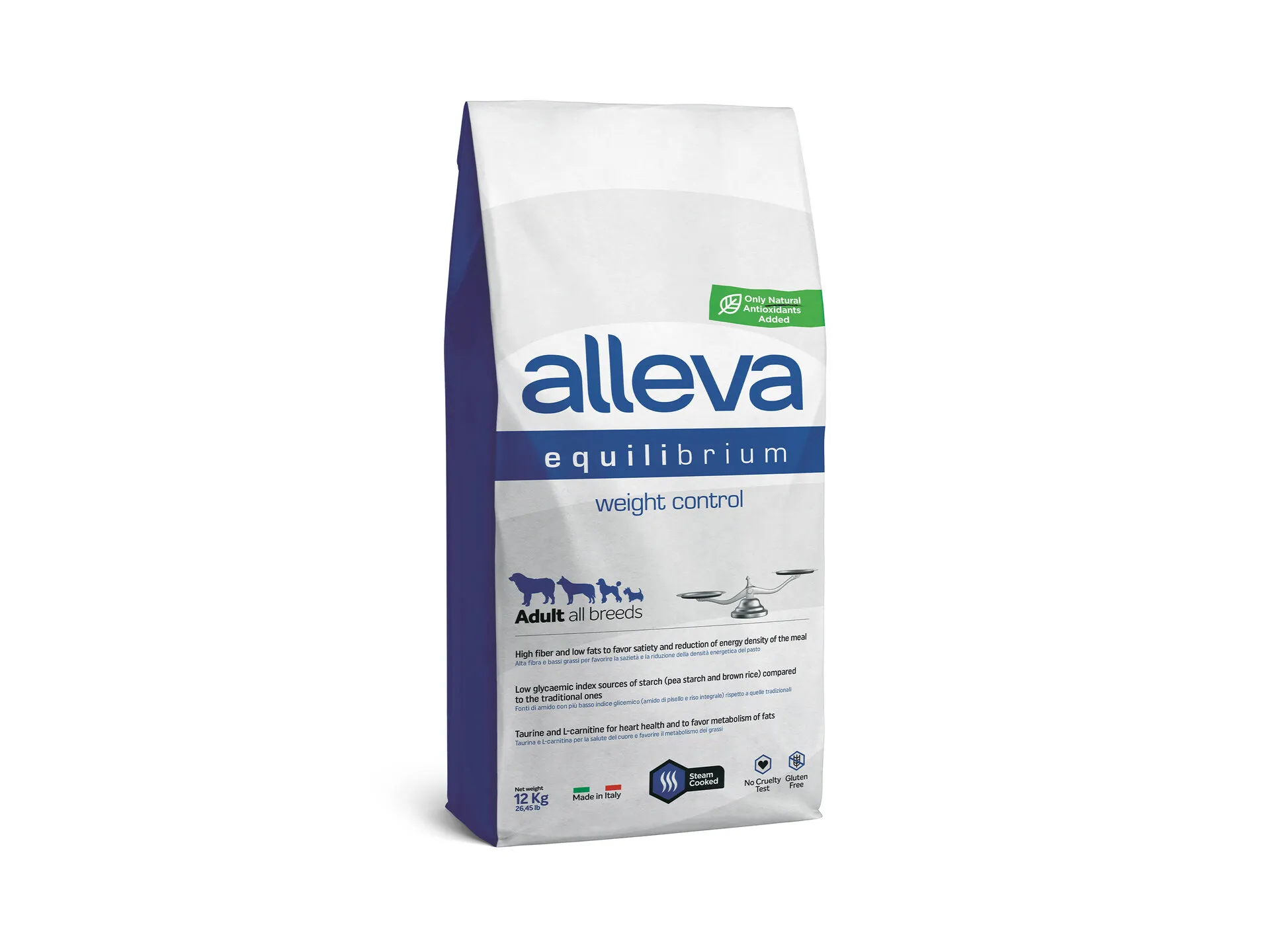 Alleva® Equilibrium (Adult All Breeds) Weight Control - суха храна с пилешко месо за кучета с наднормено тегло /над 12месеца/ от всички породи /2-45кг./ - 12кг.