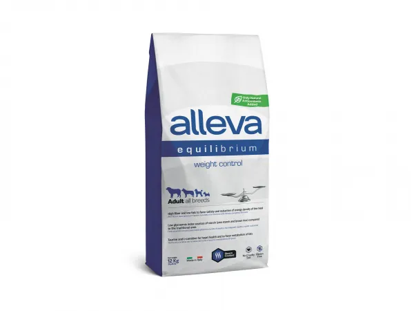 Alleva® Equilibrium (Adult All Breeds) Weight Control - суха храна с пилешко месо за кучета с наднормено тегло /над 12месеца/ от всички породи /2-45кг./ - 12кг.