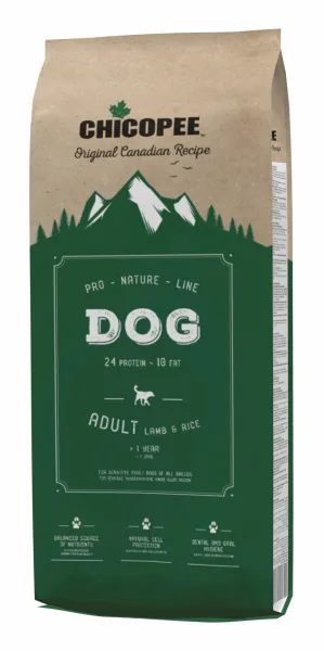 Храна за кучета Chicopee Pro-Nature-Line над 12 месеца с агне и ориз - 20кг.