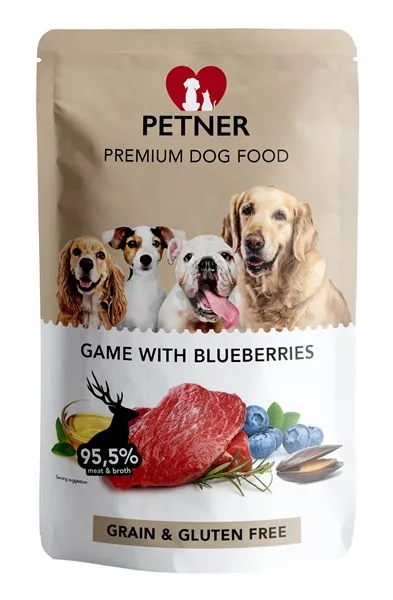 Petner Game With Blueberrys Pouch – пауч за кучета на възраст над 12 месеца – 500гр.
