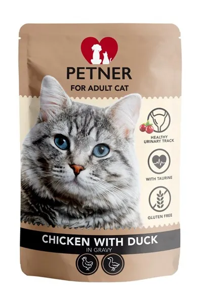 Petner Chicken With Duck Pouch - пауч за котка - 85гр.