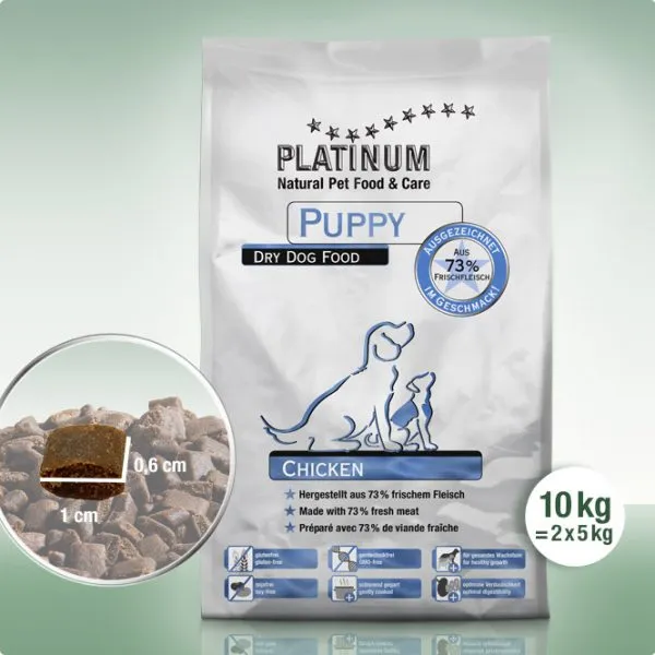 Platinum Puppy Chicken - сочна суха храна за кучета до 12 месеца с пилешко месо – 10кг. 1