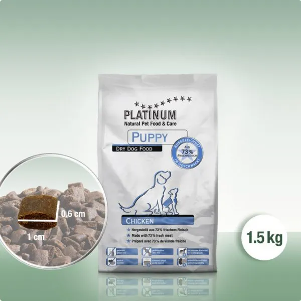Platinum Puppy Chicken - сочна суха храна за кучета до 12 месеца с пилешко месо – 1.5кг. 1