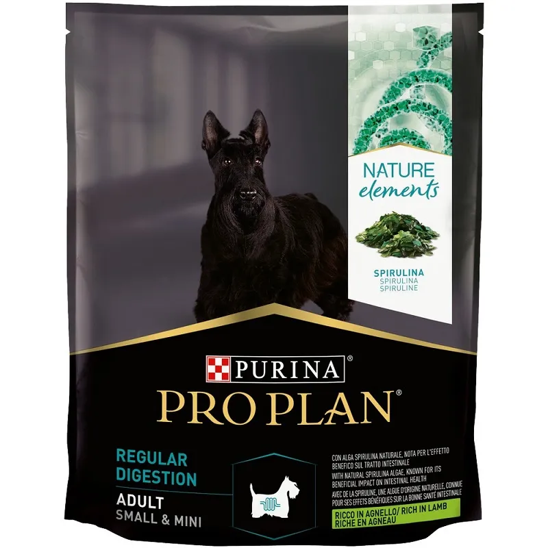Pro Plan Nature Elements Regular Digestion small & mini adult - суха храна за кучета от дребни породи /до10кг./ над 1г. с агнешко месо и спирулина - 700гр.