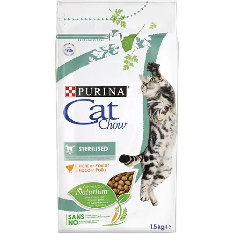 Cat Chow Special Care Sterilised - суха храна за израснали котки над 1г. след кастрация с пилешко месо - 1.5кг.