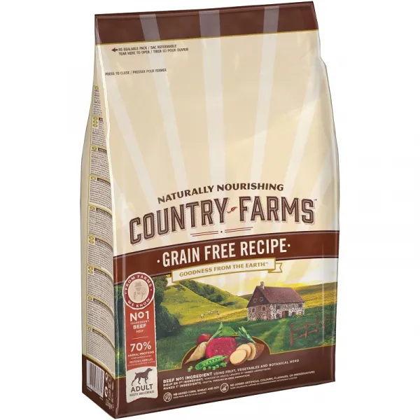 Country Farms GRAIN FREE Recipe Adult Rich In Beef