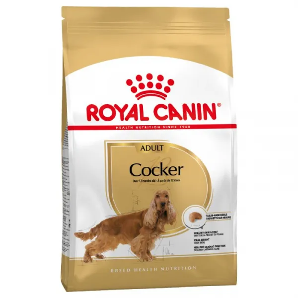 Royal Canin Cocker Adult - храна за израснали кучета над 12 месеца от порода Кокер Шпаньол - 12кг.