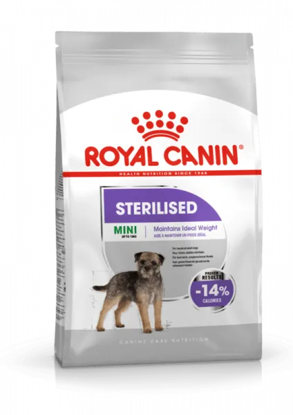 Royal Canin Mini Sterilised - храна за израснали кучета над 10 месеца от дребни породи след кастрация - 8кг.