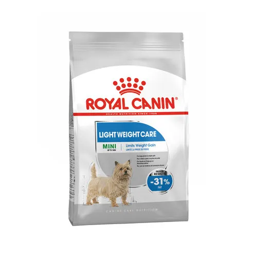 Royal Canin Mini Light Weight Care - храна за израснали кучета над 10месеца от дребни породи склонни към напълняване - 8кг.