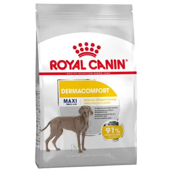 Royal Canin Maxi Dermacomfort - храна за израснали кучета от едри породи склонни към кожни възпаления и сърбежи - 10кг.