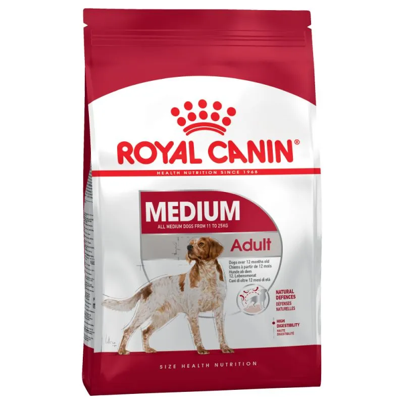 Royal Canin Medium Adult - храна за израснали кучета от средни породи от 1 до 7години - 15кг.