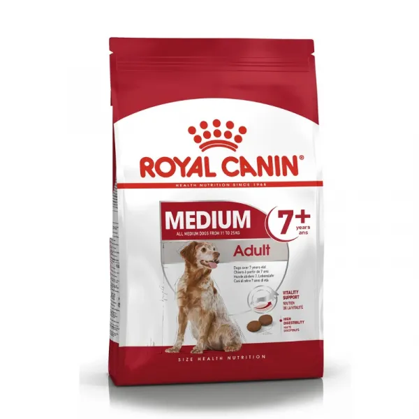 Royal Canin Medium Adult 7+ храна за възрастни кучета от средни породи над 7години - 10кг. 