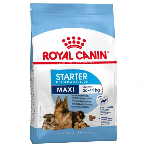 Royal Canin Maxi Starter - храна за отбиване на кученца и за бременни и кърмещи кучки от едри породи - 15кг.