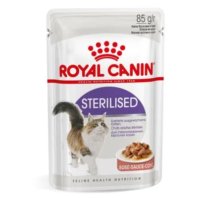 Royal Canin Sterilised Pouch - консервирана храна /в сос/ за кастрирани котки на възраст над 1 година - 12x85гр.