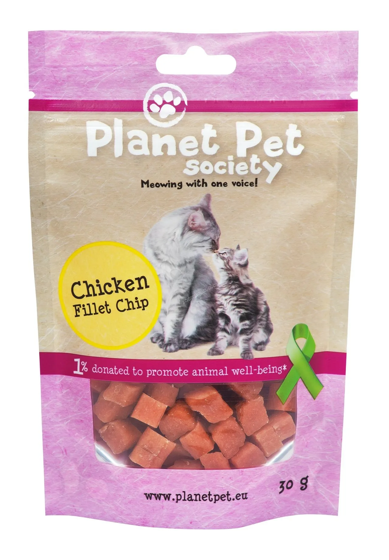 Planet Pet Chicken Fillet strips - деликатесно лакомство за котки ленти с пилешко месо - 30гр.