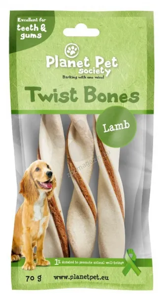 Planet Pet Lamb Twist Bone - дентално лакомство с агнешко месо 11.5см., - 5бр. (60гр.)