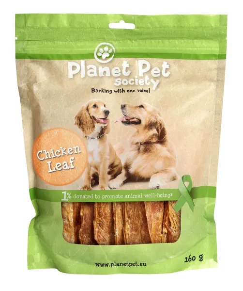 Planet Pet Chicken Leaf - деликатесно лакомство за кучета от пилешки гърди - 160гр.