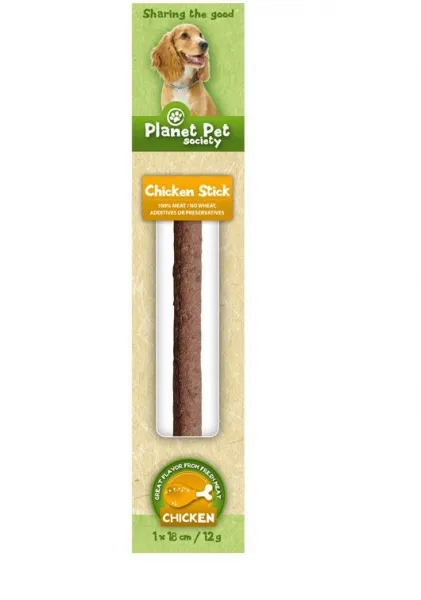 Planet Pet Chicken Stick - деликатесно лакомство за кучета - солета от пилешко месо 12гр. - 18 см.