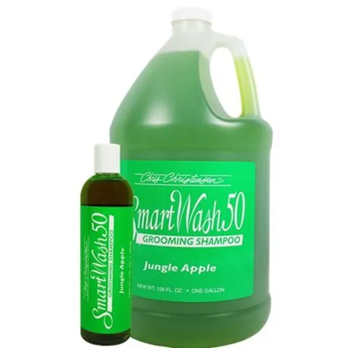 Chris Christensen Smart Wash 50 Jungle Apple Shampoo - шампоан за ефективна грижа при силно замърсена козина - ябълка - 355мл.