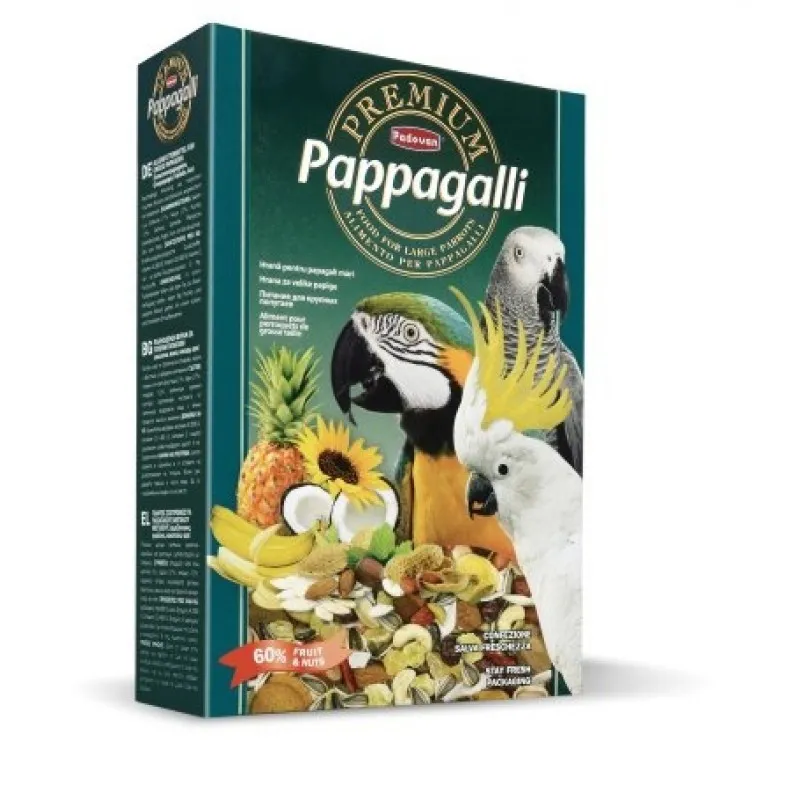 Padovan Premium Pappagalli - Пълноценна Храна За Големи Папагали - 500гр.