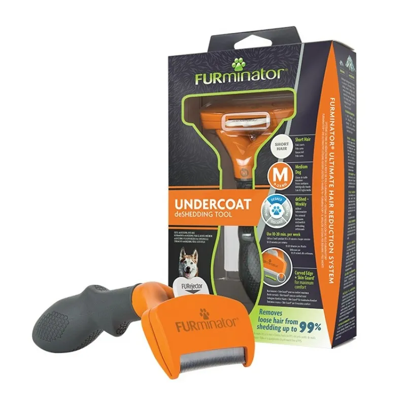 FURminator Undercoat DeShedding Tool For Short Haired Medium Dogs - Гребен Тип Тример За Кучета Средни Породи С Къса Козина