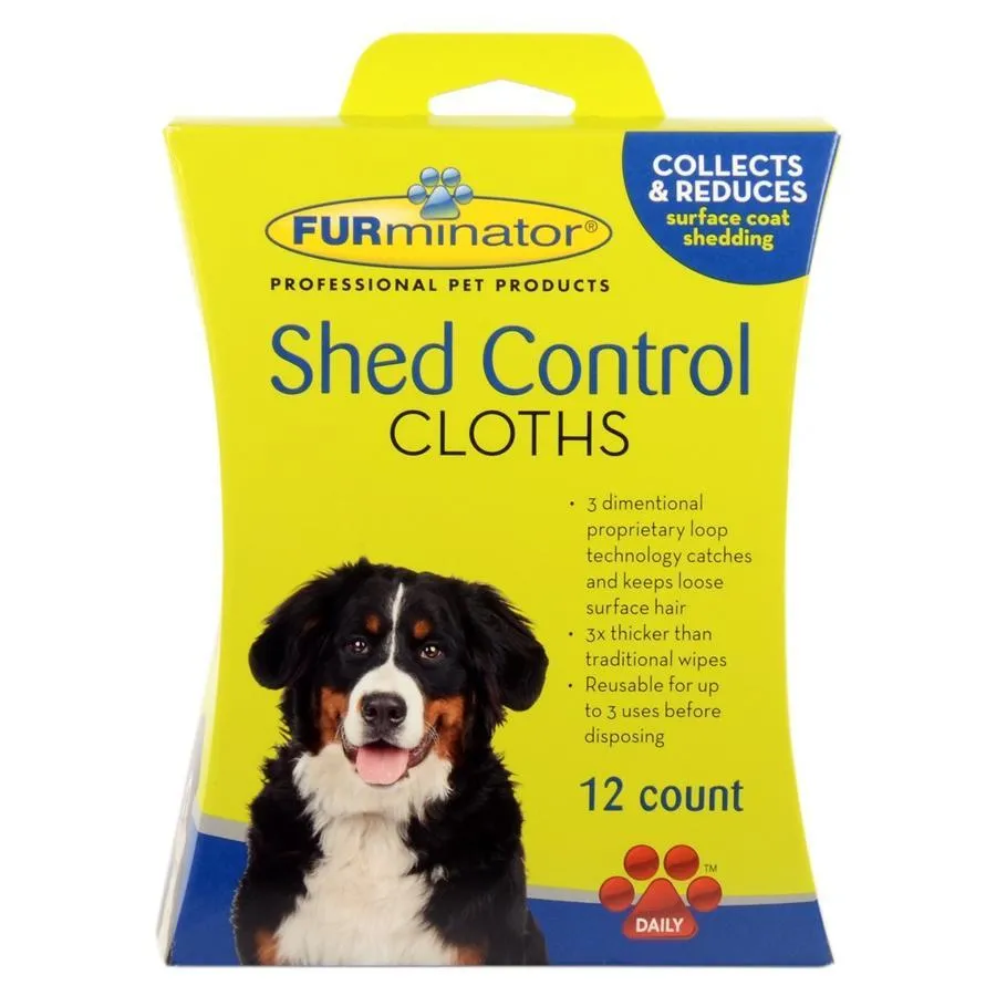 FURminator Dog Shed Control Cloth - мокри кърпички за кучета против падане на козината - 12бр.