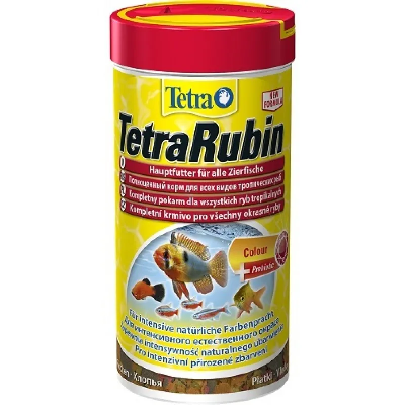 Tetra Rubin Flakes - Основна Храна С Естествени Оцветители За Аквариумни Рибки - 1л.