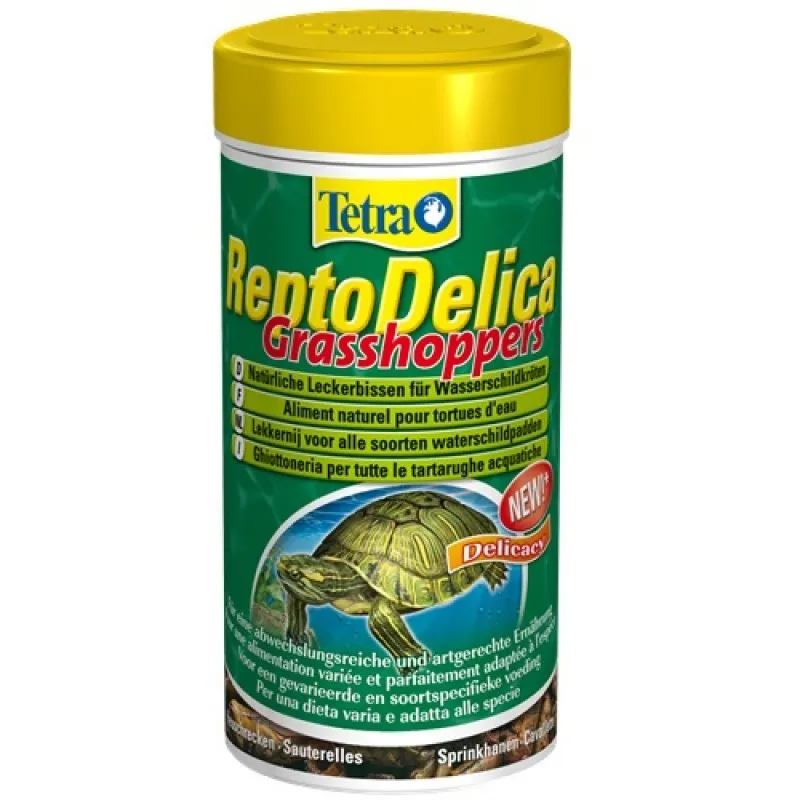Tetra ReptoDelica Grasshoppers - Деликатесна Храна Със Скакалци За Водни Костенурки - 250мл.