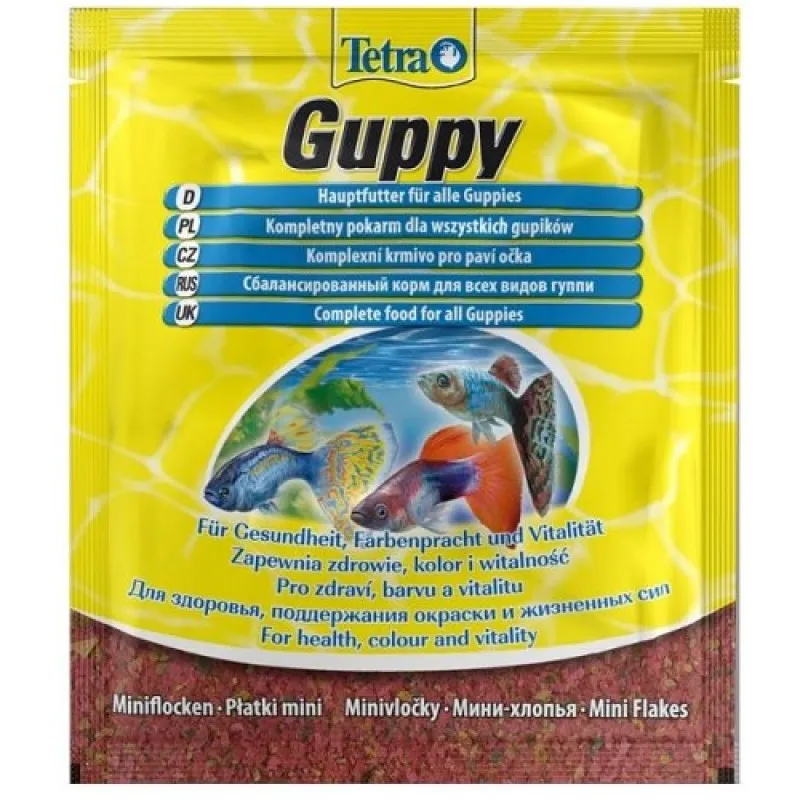 Tetra Guppy - Основна Храна За Гупи И Тропически Рибки - 12гр.