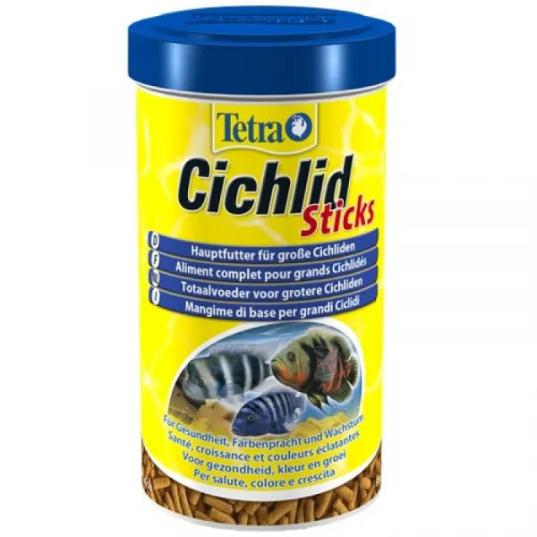 Tetra Cichlid Sticks - Основна Храна За Цихлиди И Други Големи Декоративни Риби - 10л.