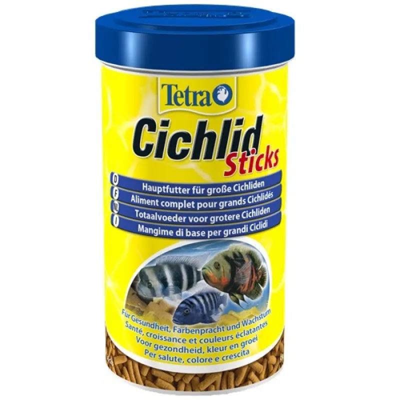 Tetra Cichlid Sticks - Основна Храна За Цихлиди И Други Големи Декоративни Риби - 1000мл.