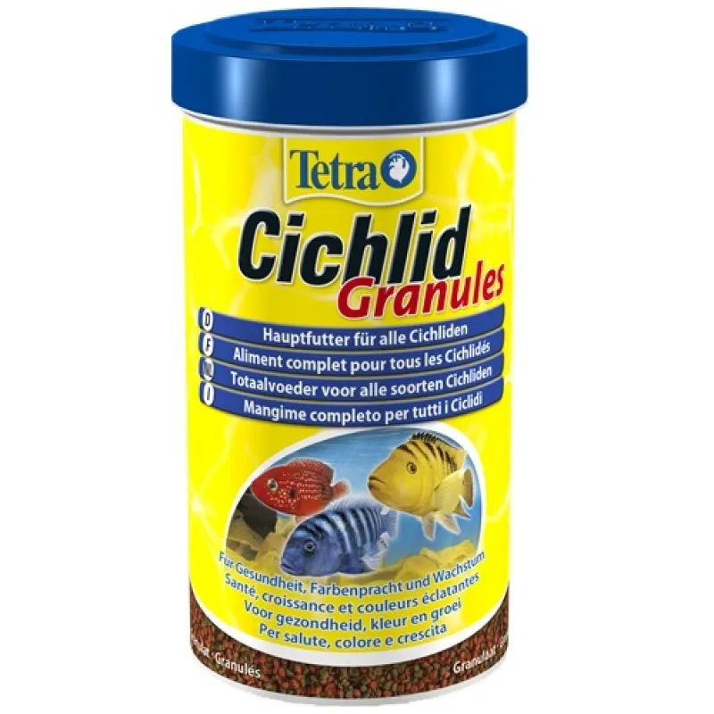 Tetra Cichlid Granules - Основна Храна За Всички Видове Средно Големи Цихлиди - 500мл.
