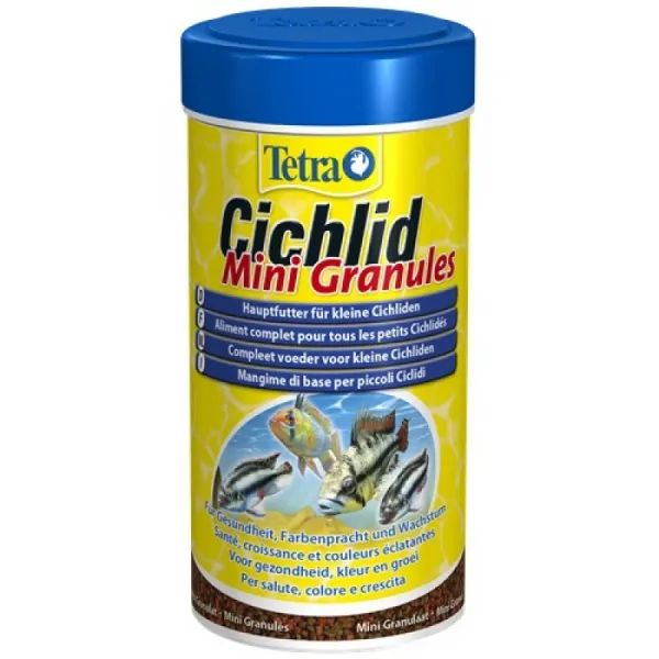 Tetra Cichlid Mini Granules - Основна Храна За Цихлиди - Джуджета - 250мл.