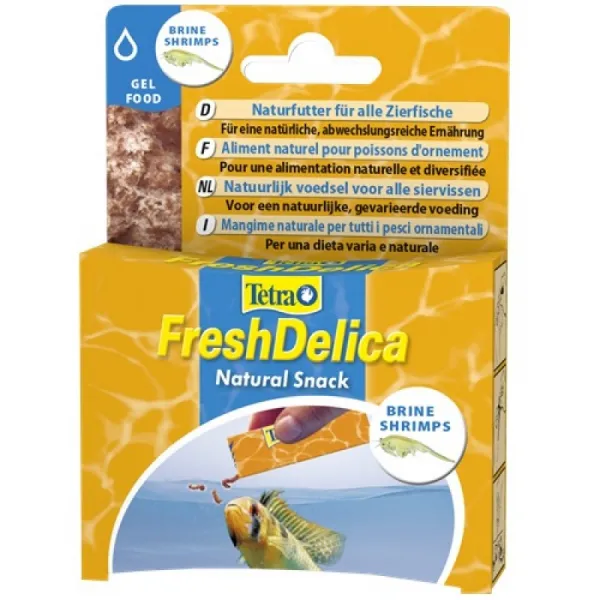 Tetra FreshDelica Brine Shrimps - Храна За Тропически Рибки С Морски Скариди В Хранителен Гел - 48гр.