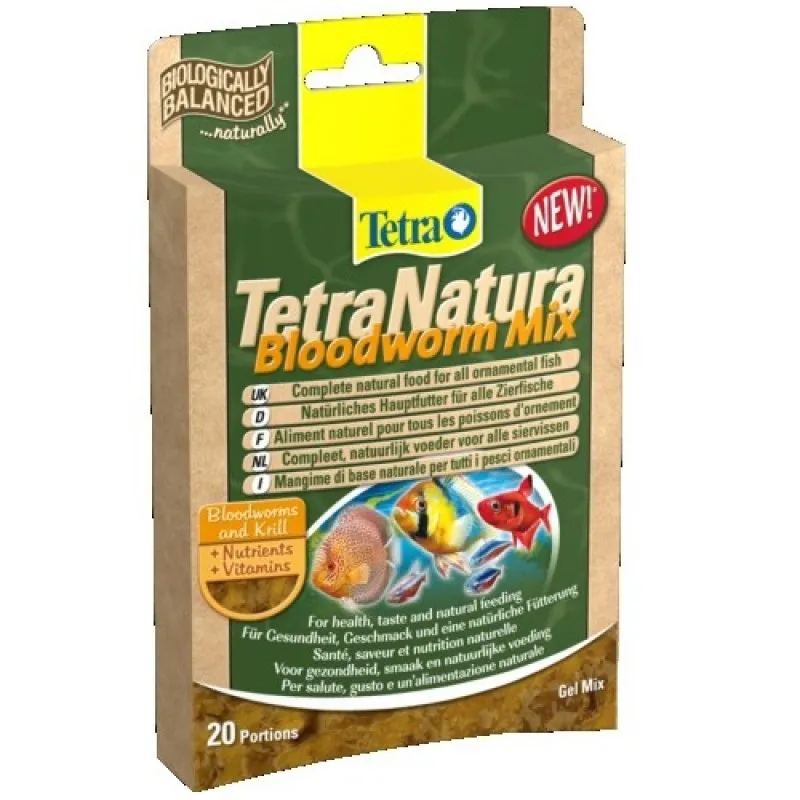 TetraNatura Bloodworm Mix - Храна За Тропически Рибки С Червени Червеи - 80гр.
