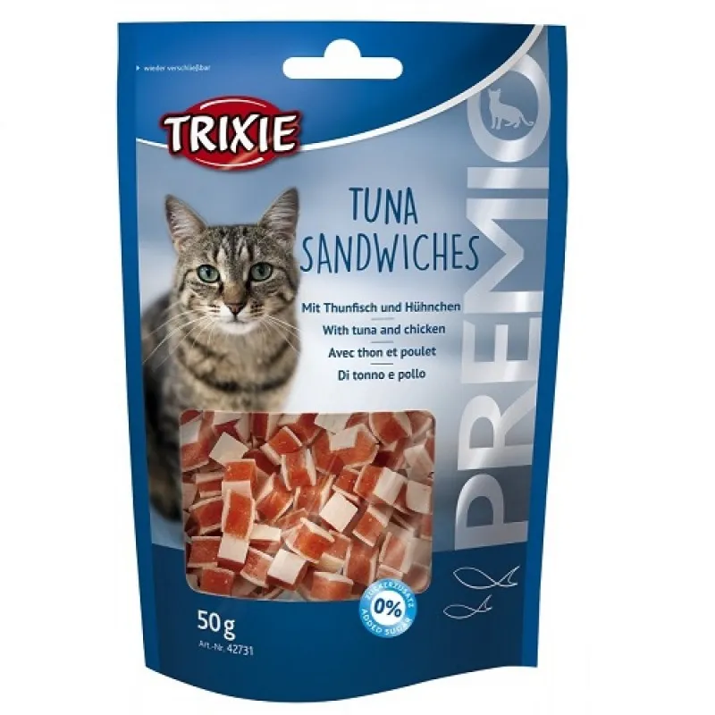 Trixie Premio Tuna Sandwiches - Лакомства За Котка С Риба Тон И Пиле - 50гр.
