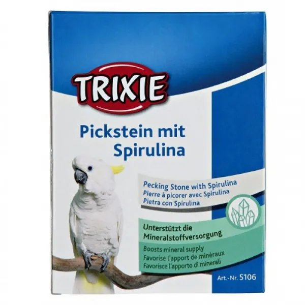Trixie Pecking Stone With Spirulina - Камък За Папагали Със Спирулина - 190гр.