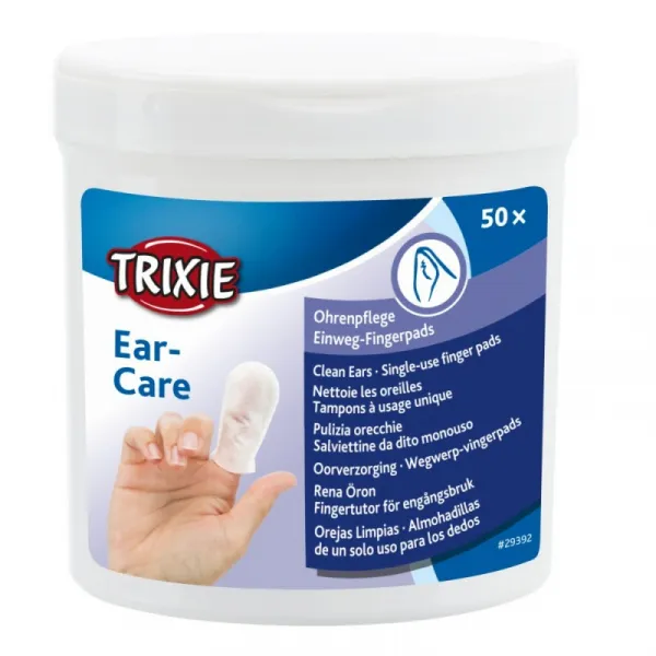 Trixie Ear-CareSingle-Use Finger Pads - Напръстник За Почистване На Уши - 50бр.