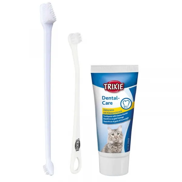 Trixie Dental Hygiene Set - Комплект За Почистване На Зъби При Котки