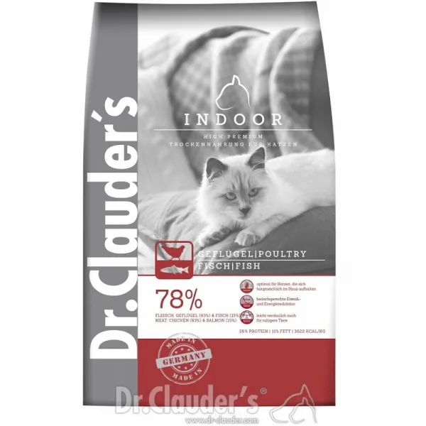 Dr.Clauder's High Premium Indoor - Храна За Израснали Котки Живеещи Изцяло На Закрито - 4кг.
