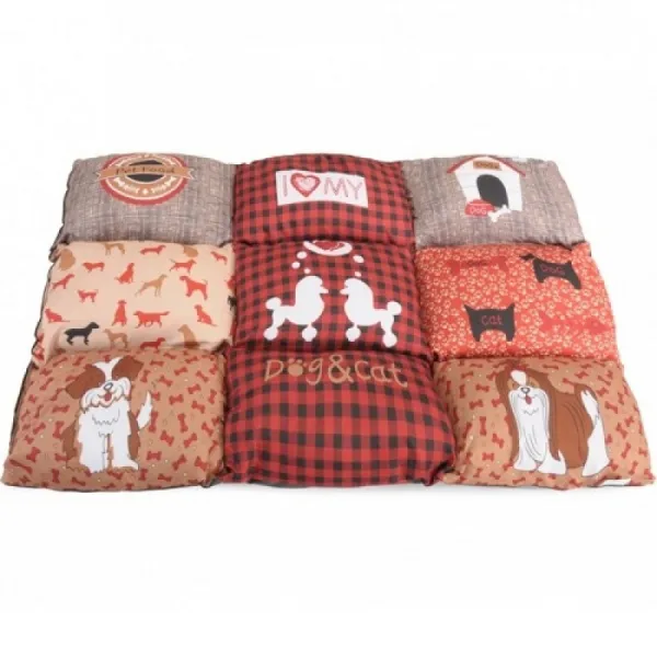 Camon Dog Red Pillow Patchwork - Текстилен Дюшек - 55x80см.